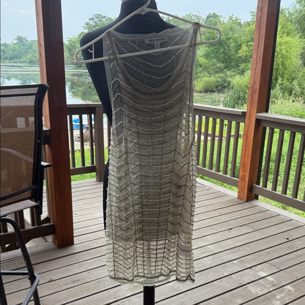 Urban Outfitters Sheer Beaded Dress